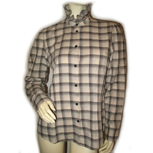 Vintage Y2K 90s Ralph Lauren Jeans Co Plaid Button Up Shirt Top M Preppy Western - Picture 1 of 8